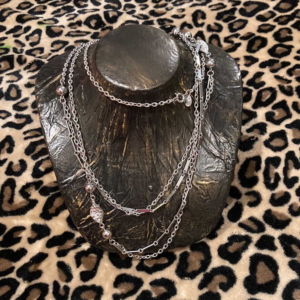 Park Lane Versatile Chain Necklace, 54" long, silver-tone, vintage, signed